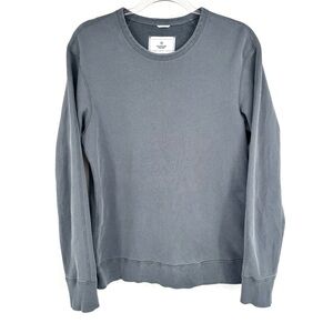 Reigning Champ Sweatshirt Mens Blue Gray Midweight Terry Cotton Pullover Medium